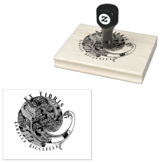 Pauw Dragon Vintage Mythische Houten Kunst Stempel