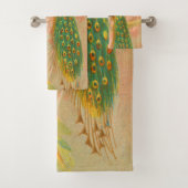  Pauw en bloemenschilderij Bad Handdoek (Insitu)