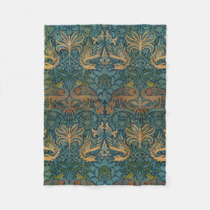 Pauw en draak, 1878, William Morris Fleece Deken