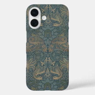 Pauw en Draak door William Morris iPhone 16 Hoesje