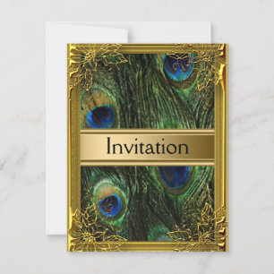 Pauw en Goud Uitnodiging Ieder Feestje