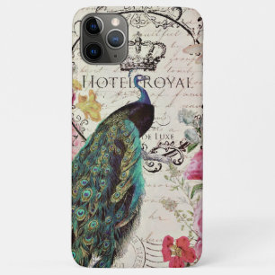 Pauw en lentebloemen iPhone 11 pro max hoesje