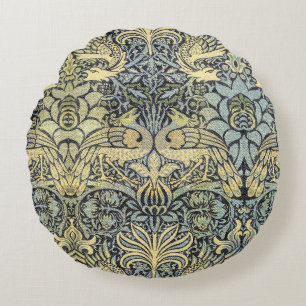 Pauw en mythische draak van William Morris Rond Kussen