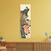 Pauw en Pioenrozen van Hiroshige, Japanse Kunst