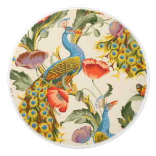 Pauw en Poppies illustraties Keramische Knop
