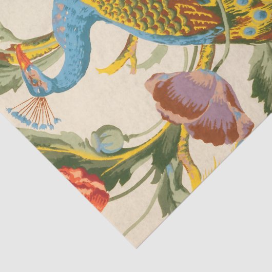  Pauw en Poppies illustraties Tissuepapier (Detail)