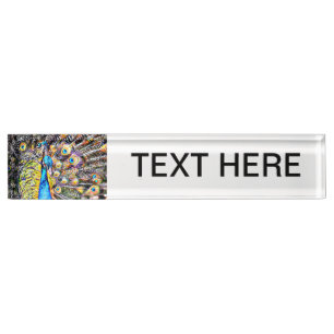 pauw en veren, artistiek grafisch naambordje