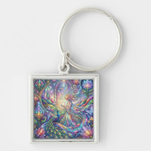 Pauw Fantasie Kunst Sleutelhanger