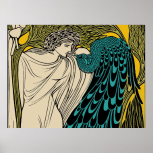 Pauw Fine Art Vogel Nouveau Poster