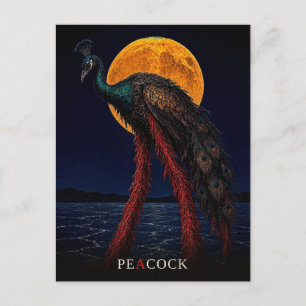 Pauw Glanzende poten gotische Surrealist Briefkaart
