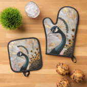  Pauw Gouden Kerst Ovenwant & Pannenlap Set (Top down)