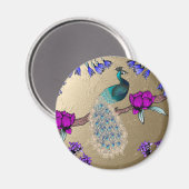 pauw in goud magneet (Voorkant / Achterkant)