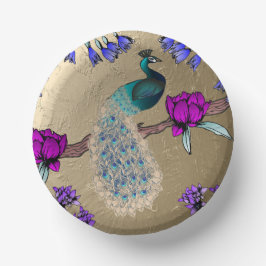 pauw in goud papieren kommen