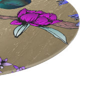 pauw in goud snijplank (Hoek)