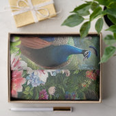 Pauw in regenwoud decoupage vloeipapier tissuepapier (Geschenk)