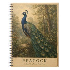 Pauw Indische bossen VINTAGE Notitieboek