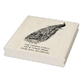 Pauw op een Tak Retouradres Rubberstempel (Stempel)