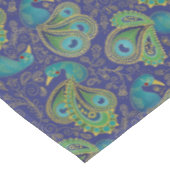 Pauw Paisley Patroon Blauw Tafelkleed (Gekanteld)