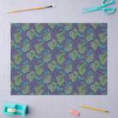 Pauw Paisley Patroon Blauw Tissuepapier (Craft)