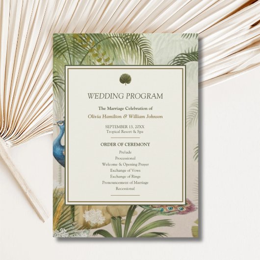 Pauw Palm Huwelijksprogramma Programma