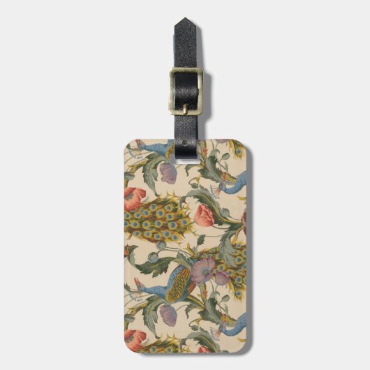  Pauw Patroon Kleurrijke Kunst Bagagelabel (Voorkant verticaal)