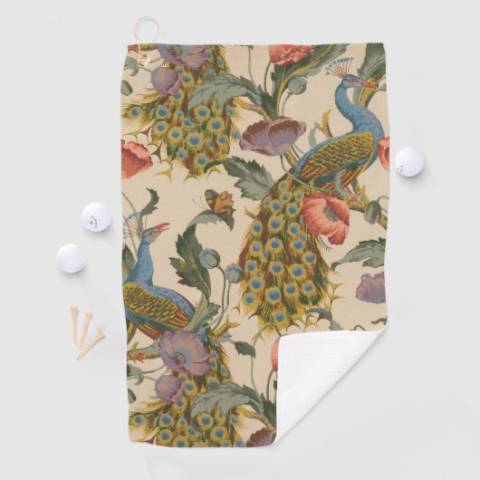  Pauw Patroon Kleurrijke Kunst Golfhanddoek (Insitu)