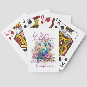 Pauw Pauw Paars Turquoise Veren Grappig Pokerkaarten