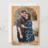 Pauw Pauw Palm Tuin Indiase Foto Bruiloft Kaart (Achterkant)