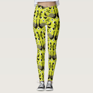 Pauw Pauwenvogel Vogel Volkskunst Leggings