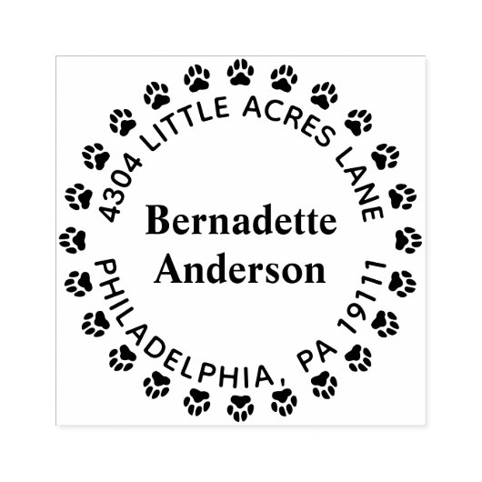 Pauw Print Address Stempel (Afrduk)