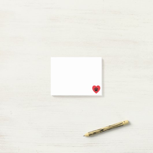 Pauw Print Heart Post-it Notes (Op bureau)