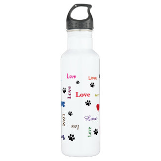 Pauw Print Love Water Bottle Waterfles