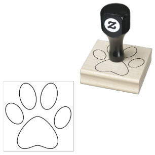 Pauw Print Outline juist Pet Cat Dog Eenvoudig gro Rubberstempel