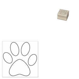 Pauw Print Outline juist Pet Cat Dog Eenvoudig kle Rubberstempel