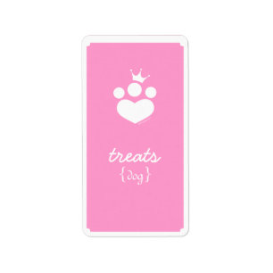 Pauw Print Princess Off-Leash Art™ Pet-behandeling Etiket