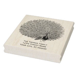 pauw pronken met zijn veren retour adres 	rubberstempel