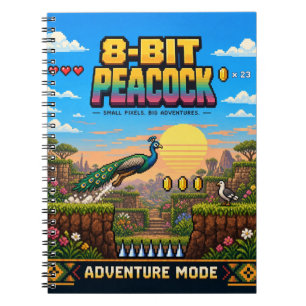 Pauw, Retro 8-Bit Pixelkunst Notitieboek