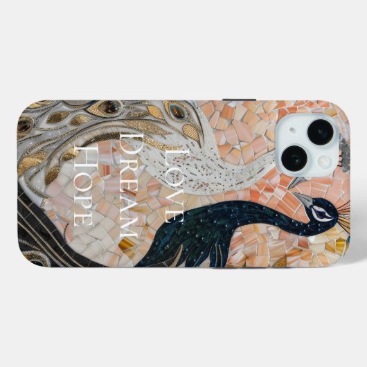  pauw roze goud Case-Mate iPhone case (Achterkant (horizontaal))