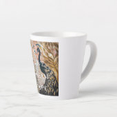  pauw roze gouden kerst latte mok (Rechterhoek)