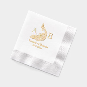 Pauw Silhouet #4 Koppel 2 Init Monogram Namen Folie Servetten