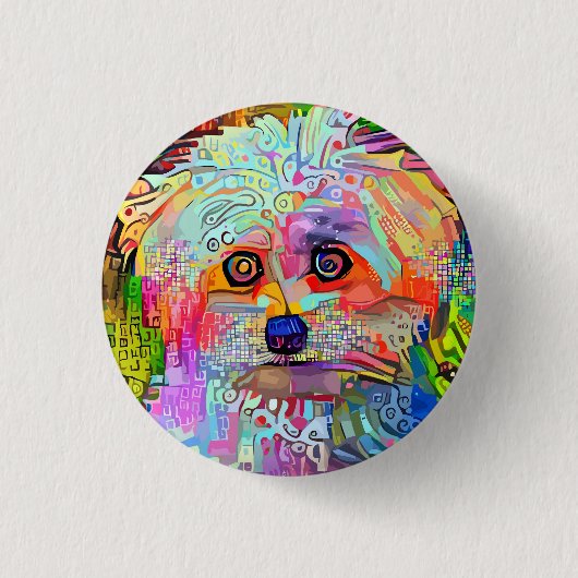 Pauw-sitive Vibes Ronde Button 3,2 Cm (Voorkant)