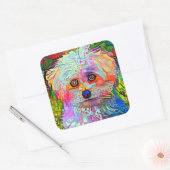 Pauw-sitive Vibes Vierkante Sticker (Envelop)