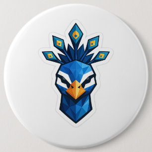 Pauw-sticker Ronde Button 6,0 Cm