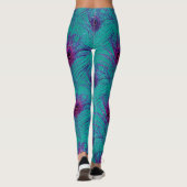 Pauw turquoise verenkleed leggings (Achterkant)