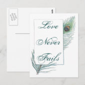 Pauw Veer Inspirerend Liefde Quote Briefkaart (Voorkant / Achterkant)