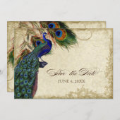 Pauw & Veren Save the Date Theekleurig (Voorkant / Achterkant)