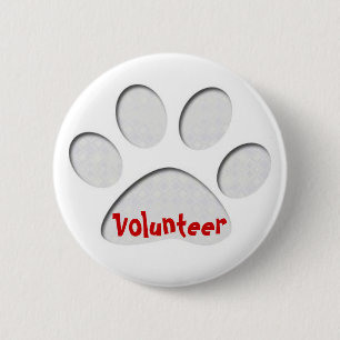pauw, vrijwilliger ronde button 5,7 cm