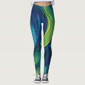 pauwbladen leggings (Voorkant)