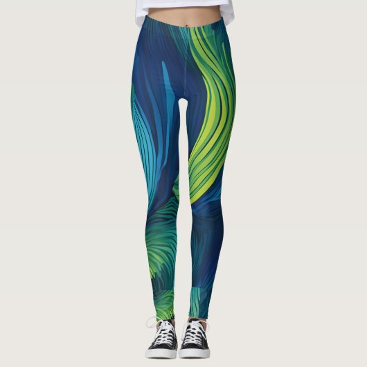 pauwbladen leggings (Voorkant)