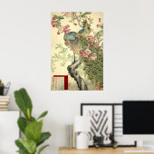 Pauwen & Appelbloes Oude Japanse Stijl Poster (Thuiskantoor)